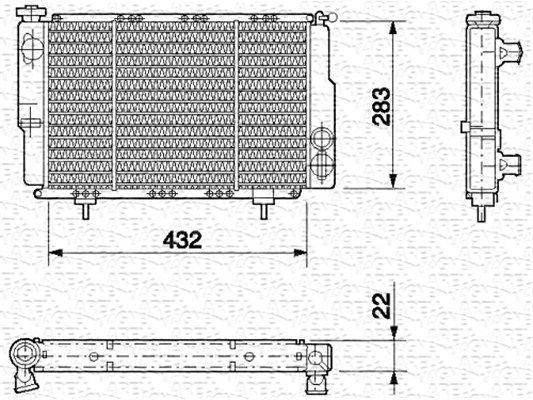 MAGNETI MARELLI Radiators, Motora dzesēšanas sistēma 350213611000